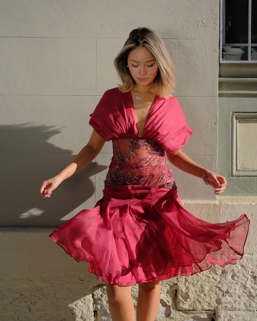 Jade Silk skirt