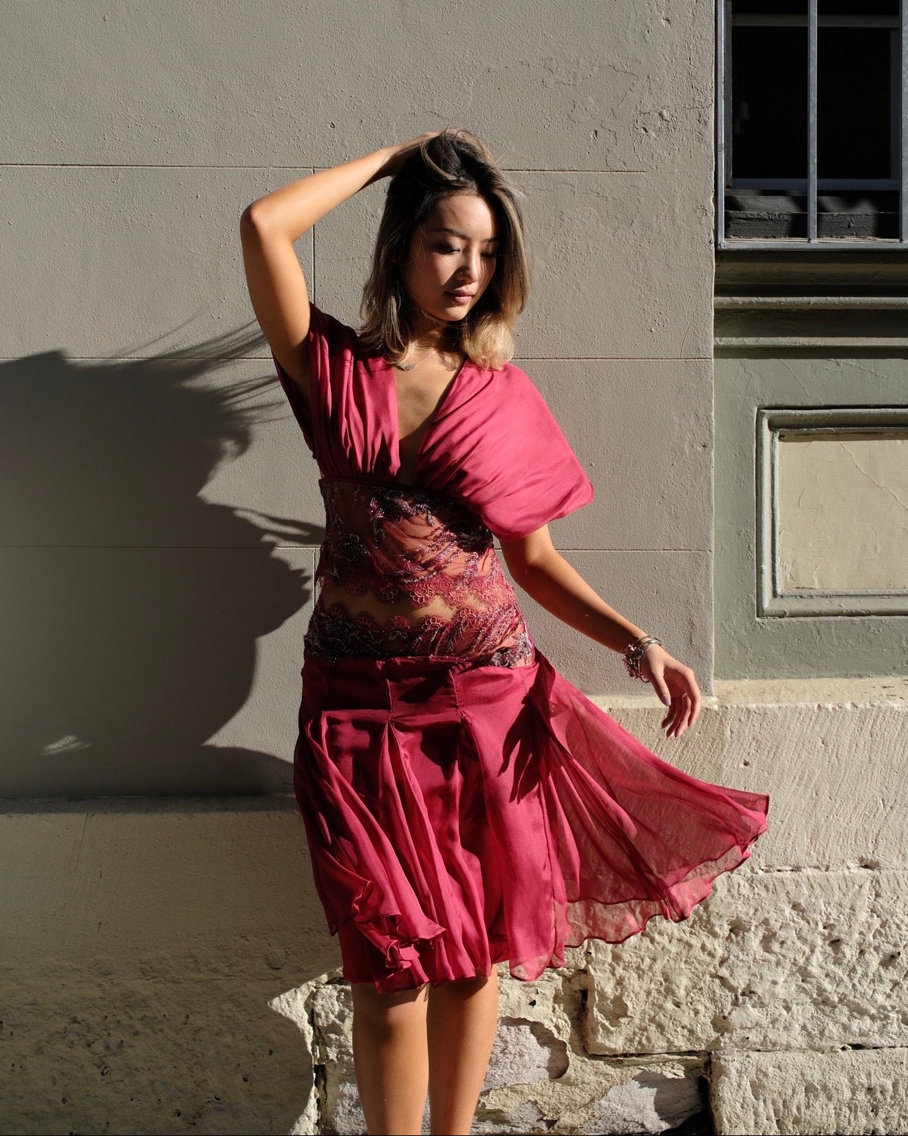 Jade Silk skirt